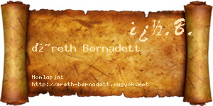 Éreth Bernadett névjegykártya